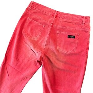 Periscope Juniors Y2K Coral Cropped Flare Jean 32x24 Bratz Core Bold 2000s Retro